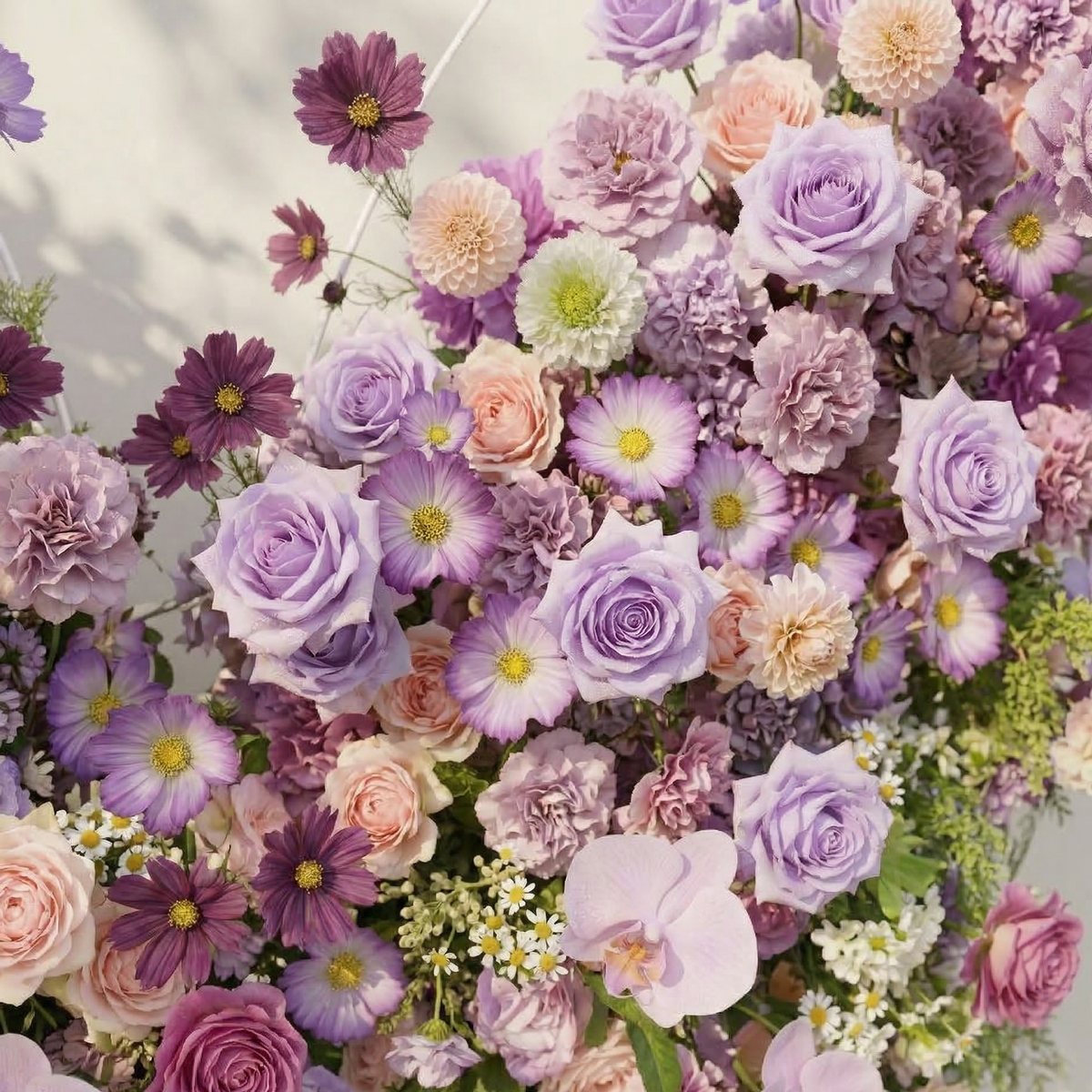 Nyvra: Dreamy Lavender & Purple Butterfly-Shaped Artificial Floral Wall for Garden Wedding & Event | Wedding & Celebration Collection | Free Shipping