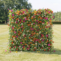 Odette: 5D Multi-Color Wildflower Silk Floral Wall Roll-Up Fabric Backdrop for Natural Garden Weddings & Parties Free Shipping