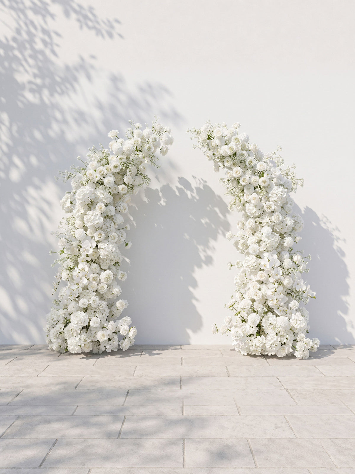 Palora Luxury Horn Shaped Flower Arch with Frame for Wedding Party Event Backdrop Decoration — front view