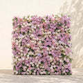 Peria:5D Gradient Lavender Purple & Blush Pink Silk Rose Flower Wall Roll-Up Fabric Backdrop for Romantic Weddings & Proposals Free Shipping