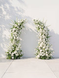 Perrella Luxury Horn Shaped Flower Arch with Frame for Wedding Party Event Backdrop Decoration — front view