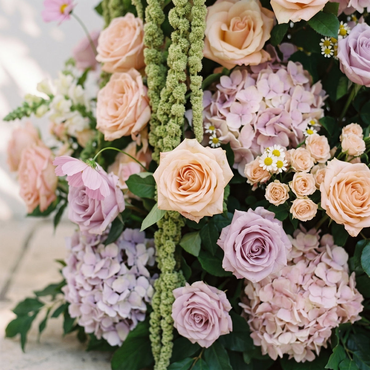Aurlisse: Luxury Fresh Green & Ivory Wildflower Ground Arch Arrangement for Elegant Garden Weddings & Natural-Inspired Event Decor | Elegant Event Floral Design