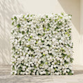 Raellyra:5D Soft Green & Ivory White Silk Rose Flower Wall Roll-Up Fabric Backdrop for Romantic Weddings & Proposals Free Shipping