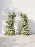 Romyloria Luxury Horn Shaped Flower Arch with Frame for Wedding Party Event Backdrop Decoration — front view