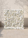 Romyrella 5D Fabric Artificial rolling up curtain flower wall — front view