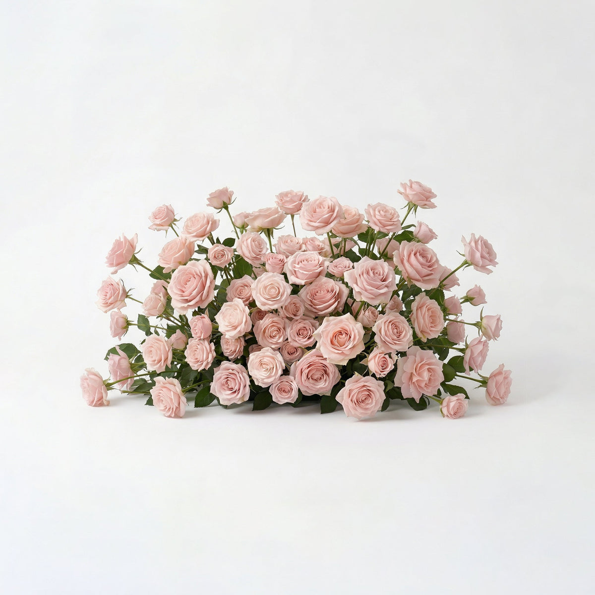 Rosellea: Heart-Shaped Pastel Pink Silk Rose Floral Arch Floral Arrangement for Romantic Weddings & Proposal | Wedding Floral Decor