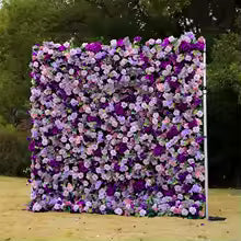 Rose Peony hydrangea Rolling Up Cloth Curtain Luxuy Flower Wall Event Party Wedding Backdrop Decor Milan Turf Fabric Plant Wall