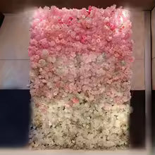Rose Peony hydrangea Rolling Up Cloth Curtain Luxuy Flower Wall Event Party Wedding Backdrop Decor Milan Turf Fabric Plant Wall