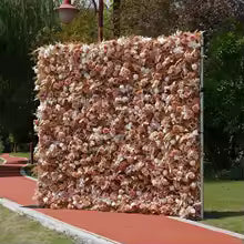 Rose Peony hydrangea Rolling Up Cloth Curtain Luxuy Flower Wall Event Party Wedding Backdrop Decor Milan Turf Fabric Plant Wall