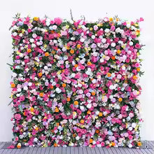 Uflower Royal 3D Deluxe Edition Rose Red Rose Yellow Hydrangea Wedding Background Mixed Flower Wall Peony Fabric Party Decor