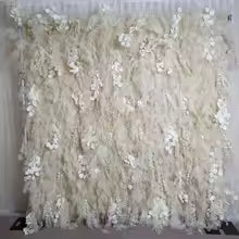 Uflower Royal 3D Deluxe Edition Rose Red Rose Yellow Hydrangea Wedding Background Mixed Flower Wall Peony Fabric Party Decor