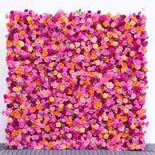 Uflower Royal 3D Deluxe Edition Rose Red Rose Yellow Hydrangea Wedding Background Mixed Flower Wall Peony Fabric Party Decor