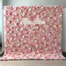 Uflower Royal 3D Deluxe Edition Rose Red Rose Yellow Hydrangea Wedding Background Mixed Flower Wall Peony Fabric Party Decor