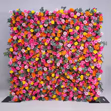 Uflower Royal 3D Deluxe Edition Rose Red Rose Yellow Hydrangea Wedding Background Mixed Flower Wall Peony Fabric Party Decor