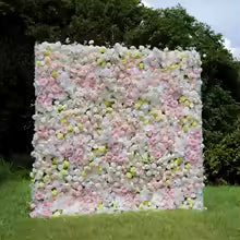 Rose Peony hydrangea Rolling Up Cloth Curtain Luxuy Flower Wall Event Party Wedding Backdrop Decor Milan Turf Fabric Plant Wall