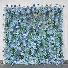 Rose Peony hydrangea Rolling Up Cloth Curtain Luxuy Flower Wall Event Party Wedding Backdrop Decor Milan Turf Fabric Plant Wall