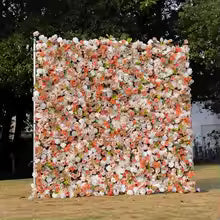 Rose Peony hydrangea Rolling Up Cloth Curtain Luxuy Flower Wall Event Party Wedding Backdrop Decor Milan Turf Fabric Plant Wall