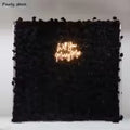 5D Black Rose Artificial Flower Wall Rose Fabric Floral Wall Outdoor Wedding Backdrop Decoration Party Event Birthday Props