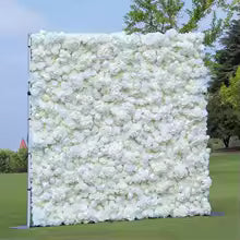 Rose Peony hydrangea Rolling Up Cloth Curtain Luxuy Flower Wall Event Party Wedding Backdrop Decor Milan Turf Fabric Plant Wall