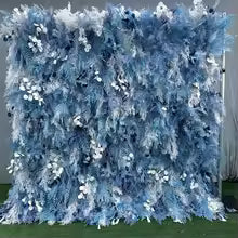 Rose Peony hydrangea Rolling Up Cloth Curtain Luxuy Flower Wall Event Party Wedding Backdrop Decor Milan Turf Fabric Plant Wall