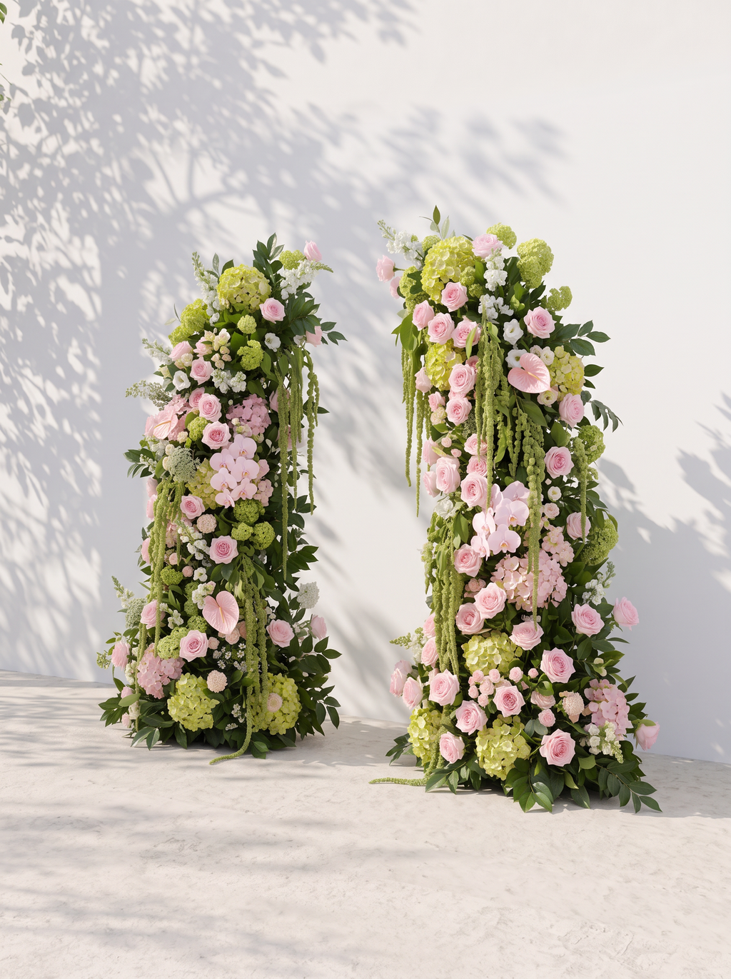 Selyana Luxury Horn Shaped Flower Arch with Frame for Wedding Party Event Backdrop Decoration — right view