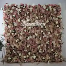Uflower Royal 3D Deluxe Edition Rose Red Rose Yellow Hydrangea Wedding Background Mixed Flower Wall Peony Fabric Party Decor