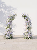 Solvia Luxury Horn Shaped Flower Arch with Frame for Wedding Party Event Backdrop Decoration — front view