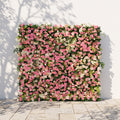 Valevia:5D Multi Tone Hot Pink & Ivory White Silk Rose Flower Wall Roll-Up Fabric Backdrop for Romantic Weddings & Proposals Free Shipping