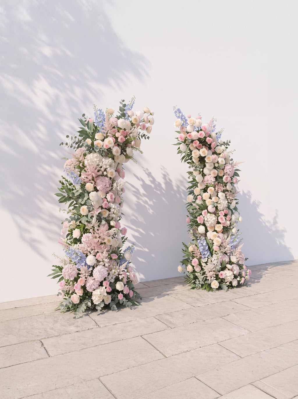 Vesperaria Luxury Horn Shaped Flower Arch with Frame for Wedding Party Event Backdrop Decoration — left view