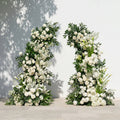 Vesperelia Floral Arch: Classic Luxury White & Green Floral Arch for Outdoor and Church Weddings & Events Decor Incuding Frame | Wedding Floral Decor