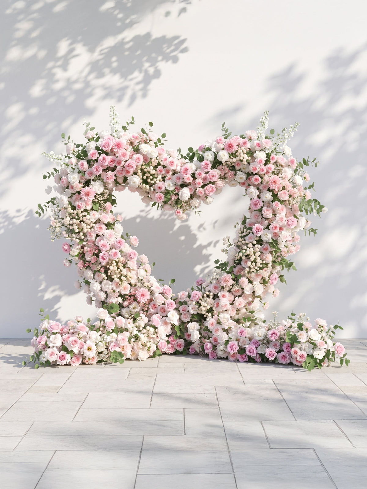Yarsola: Heart-Shaped Floral Arch for Elegant Garden Wedding & Proposal Party Including 2 Runners | Ceremony & Event Decor