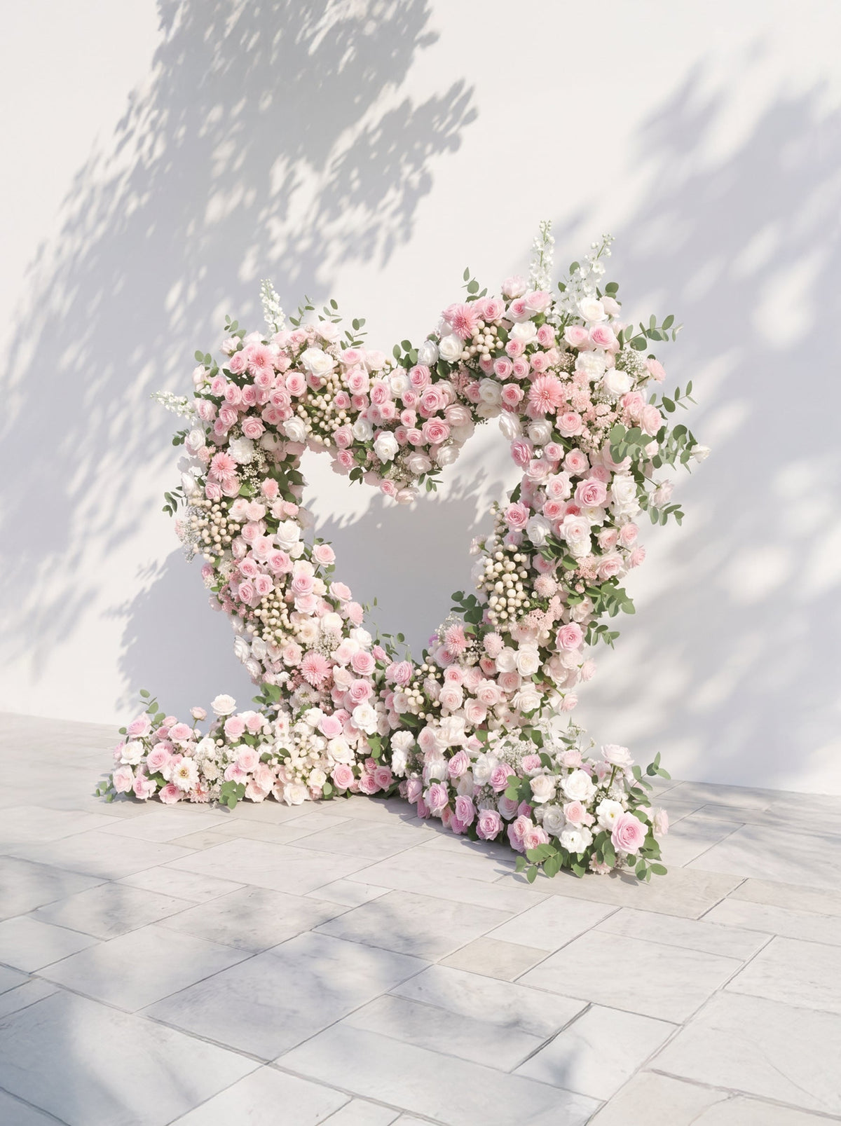 Yarsola:  Heart-Shaped Floral Arch for Elegant Garden Wedding & Proposal Party — right view