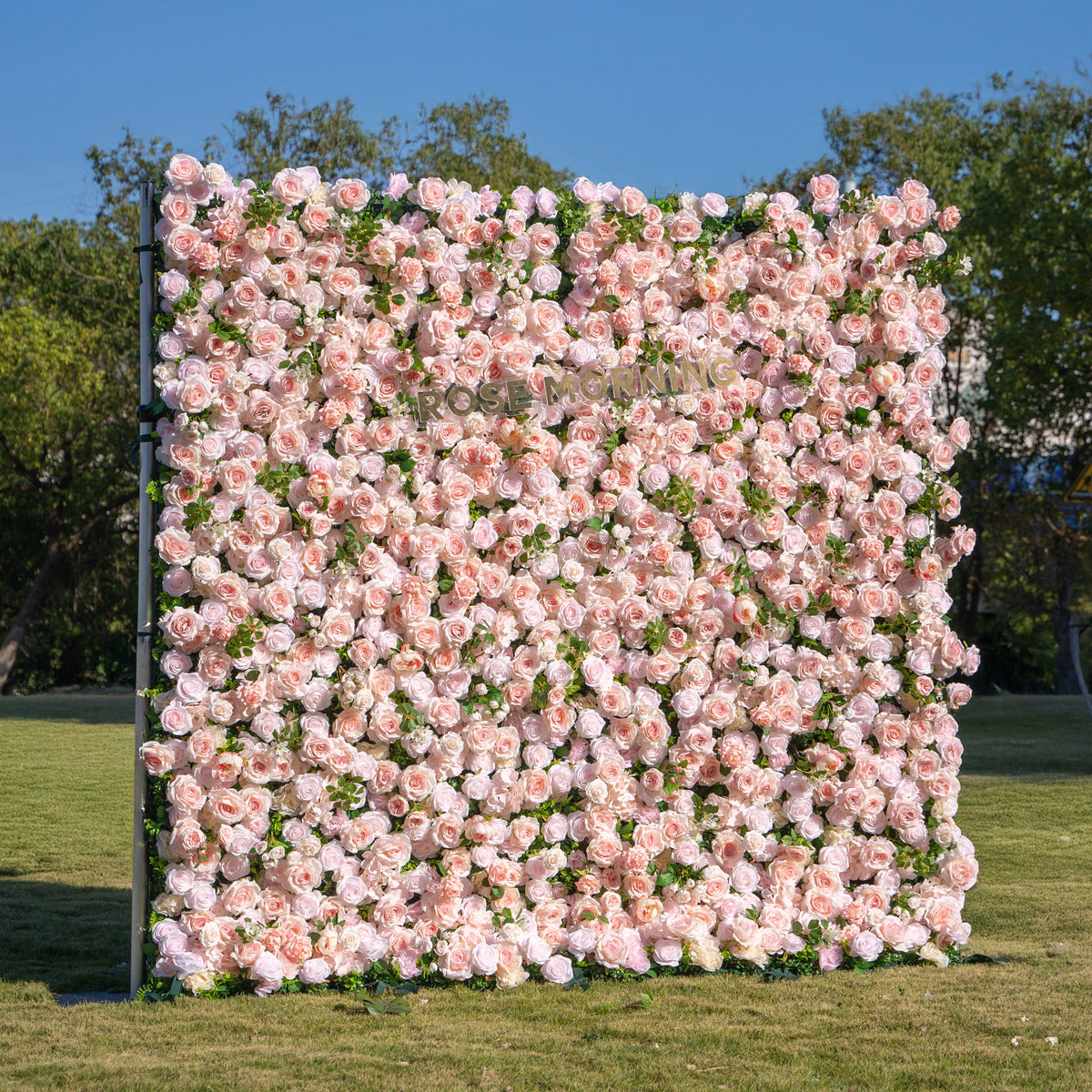 Annette：5D Fabric Artificial rolling up curtain flower wall Free Shipping