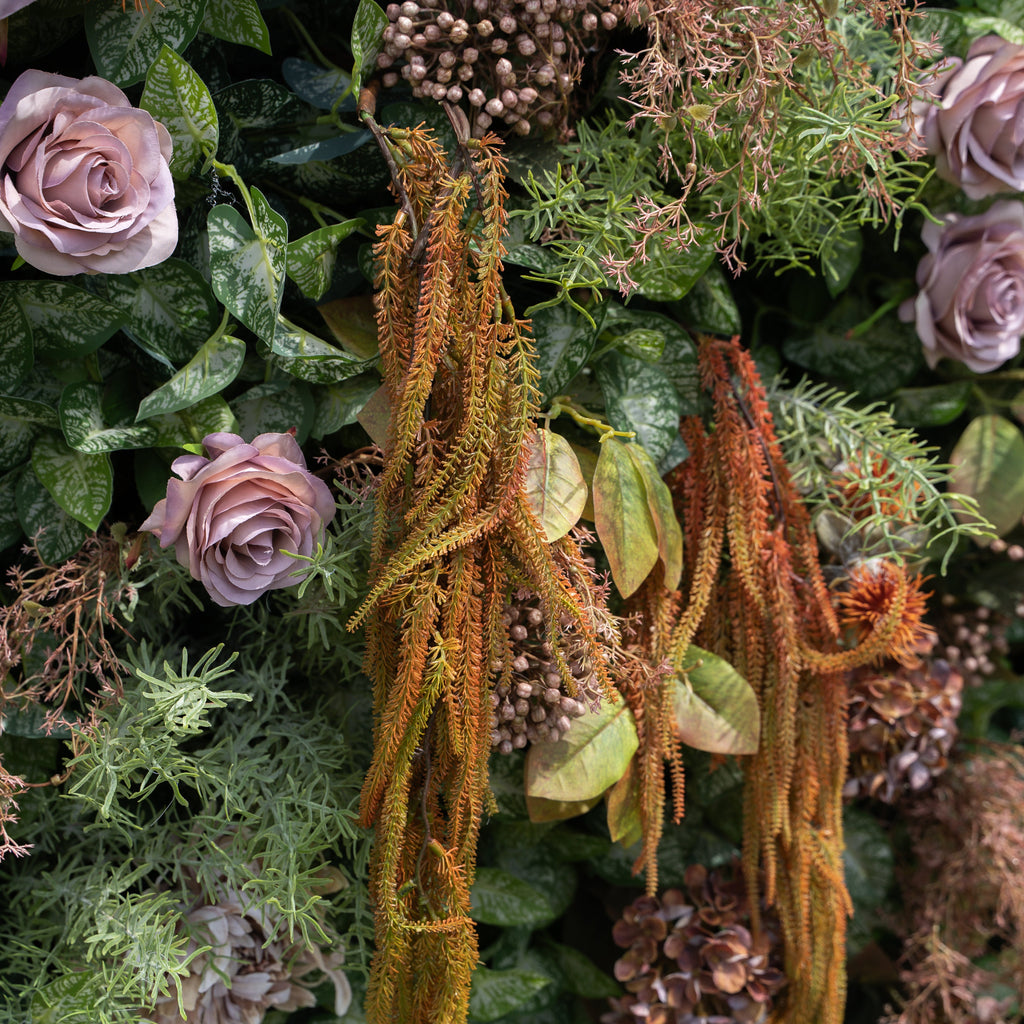Autunno：Autumn Fall Flower Wall - 5D Fabric Seasonal Backdrop for Wedding Birthday Party Event Decoration Free Shipping