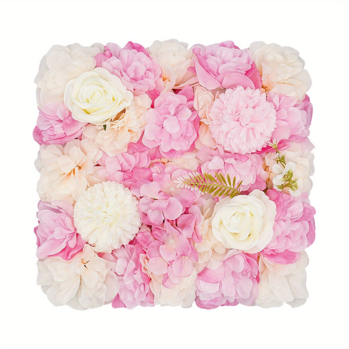 Set of 12 Floral Wall Panels, 15X15 Inch Rose Decor, Artificial Flower Backdrop for Weddings, Parties, And Home Decoration