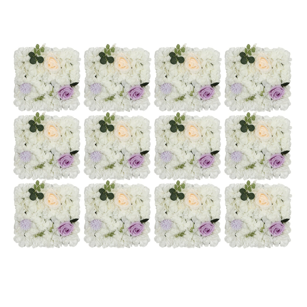 3D Flower Wall Panel-12pcs Artificial Flower Wall Background Rose Mat for Wedding Backdrop Wall Decor Shop Photo Backdrop Floral Wall Arrangement 15 X 15In, 38 X 38Cm