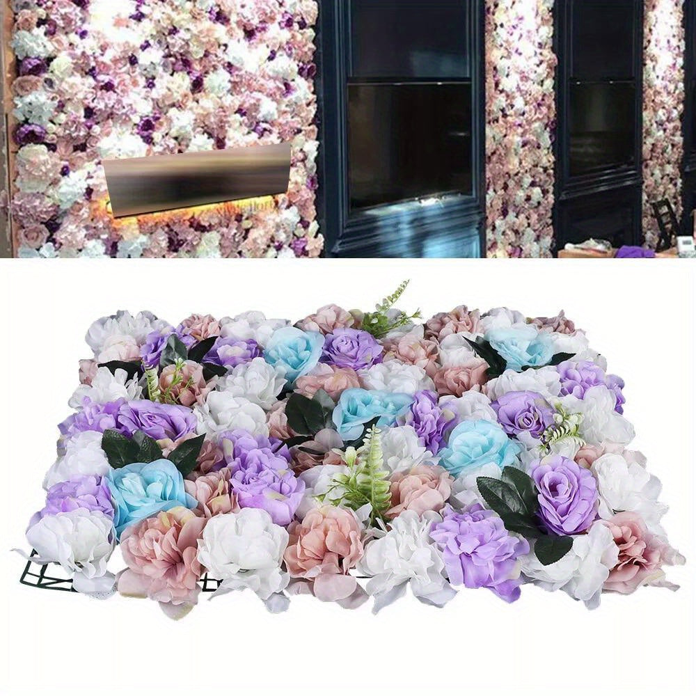 12X Artificial Flower Wall Panel Silk Wedding Party Background Venue Home Decor NEW