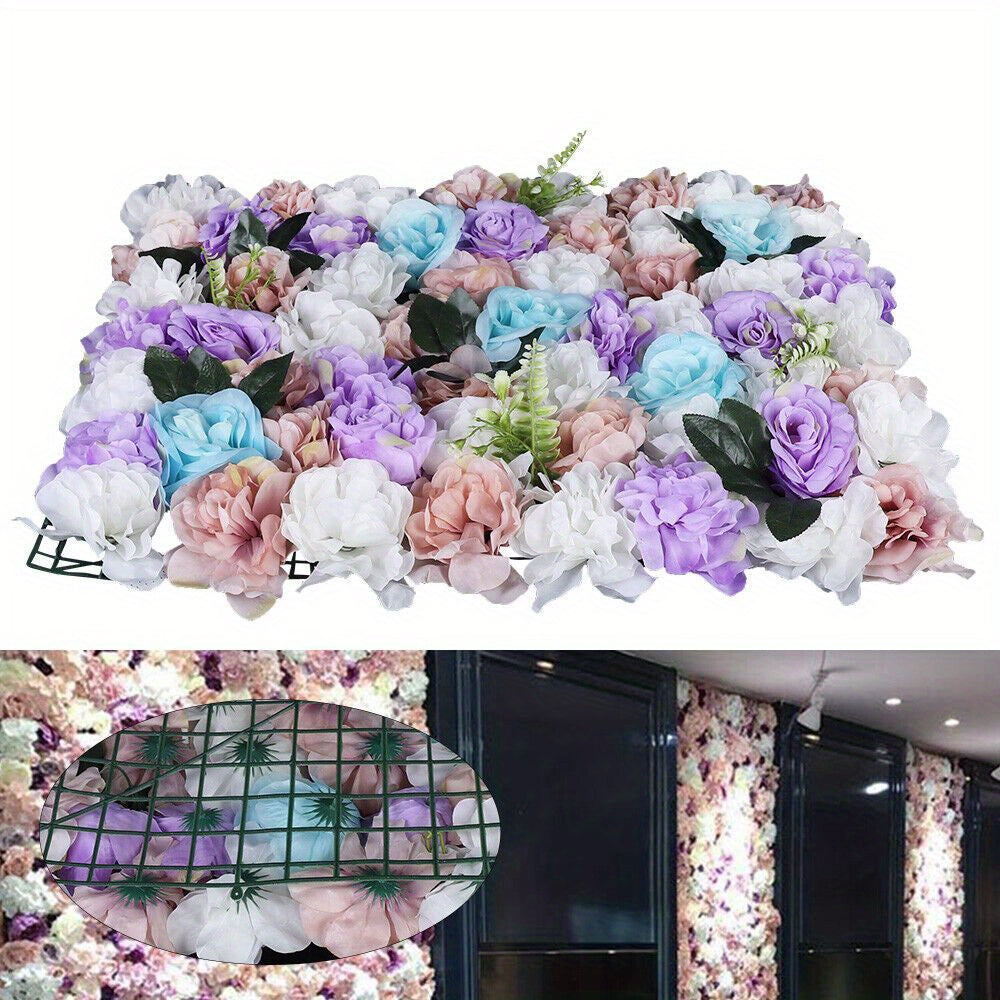 12X Artificial Flower Wall Panel Silk Wedding Party Background Venue Home Decor NEW