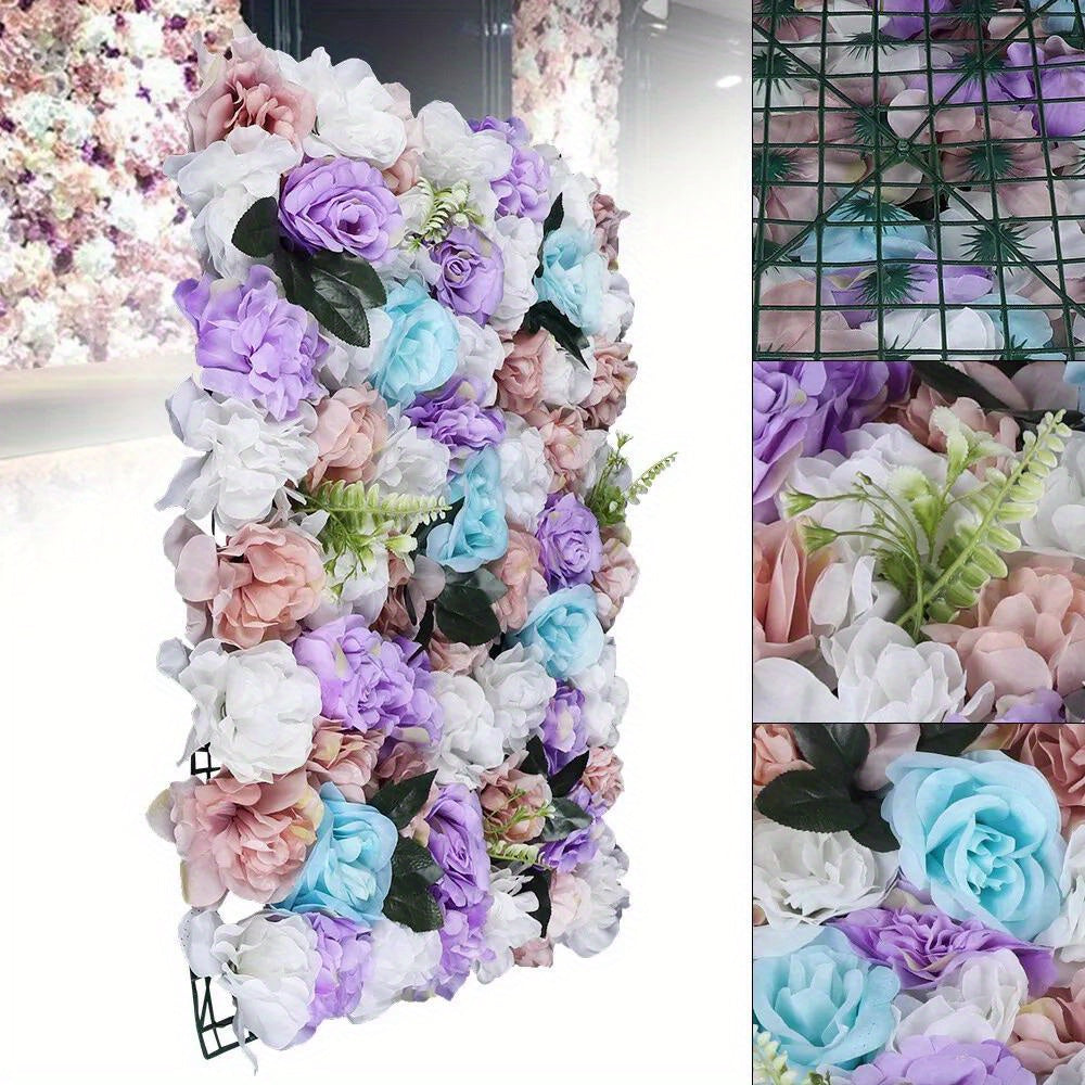 12X Artificial Flower Wall Panel Silk Wedding Party Background Venue Home Decor NEW