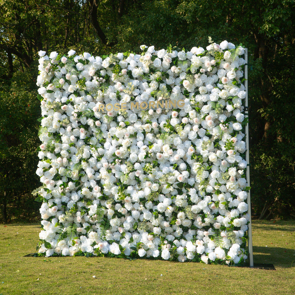 Cherish：5D Fabric Artificial rolling up curtain flower wall Free Shipping