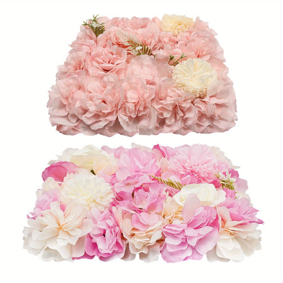 Set of 12 Floral Wall Panels, 15X15 Inch Rose Decor, Artificial Flower Backdrop for Weddings, Parties, And Home Decoration