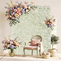 Photography Backdrop 15 X 15 Inch White Flower Wall Panel Background, 3D Simulation Embroidered Ball Flower Wall Pad, Flower Background for Birthday Parties, Weddings, Bride's Gifts, Anniversary Ceremony Decoration (12pcs)
