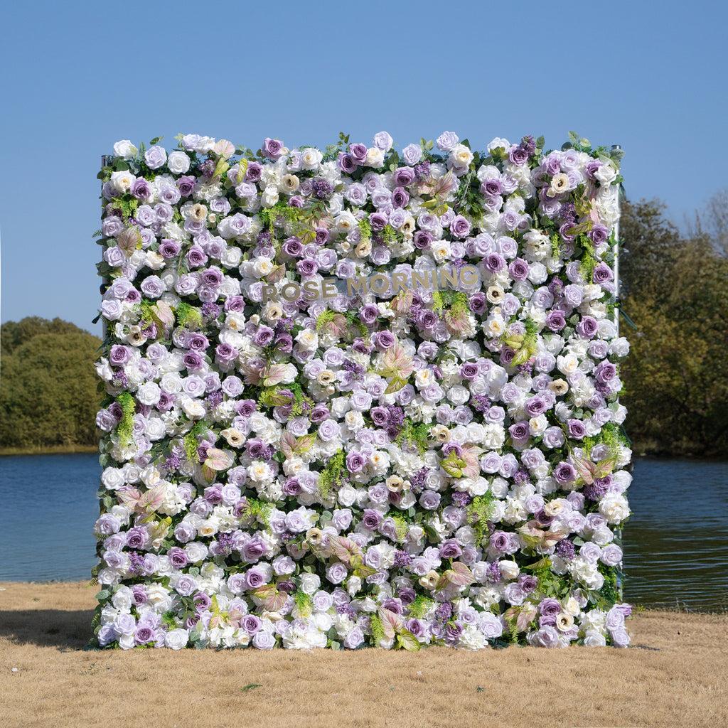 Danielle：5D Fabric Artificial rolling up curtain flower wall (Ready to ship-Only USA) Free Shipping