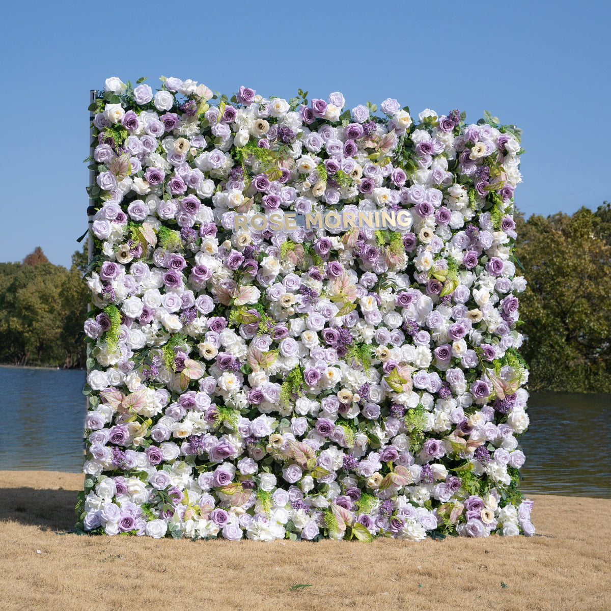 Danielle：5D Fabric Artificial rolling up curtain flower wall (Ready to ship-Only USA) Free Shipping