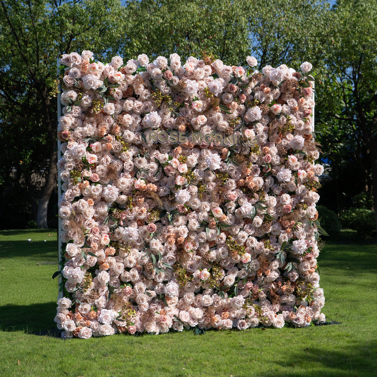 Destino：4D Fabric Artificial zip up curtain flower wall 8ft*8ft Free Shipping