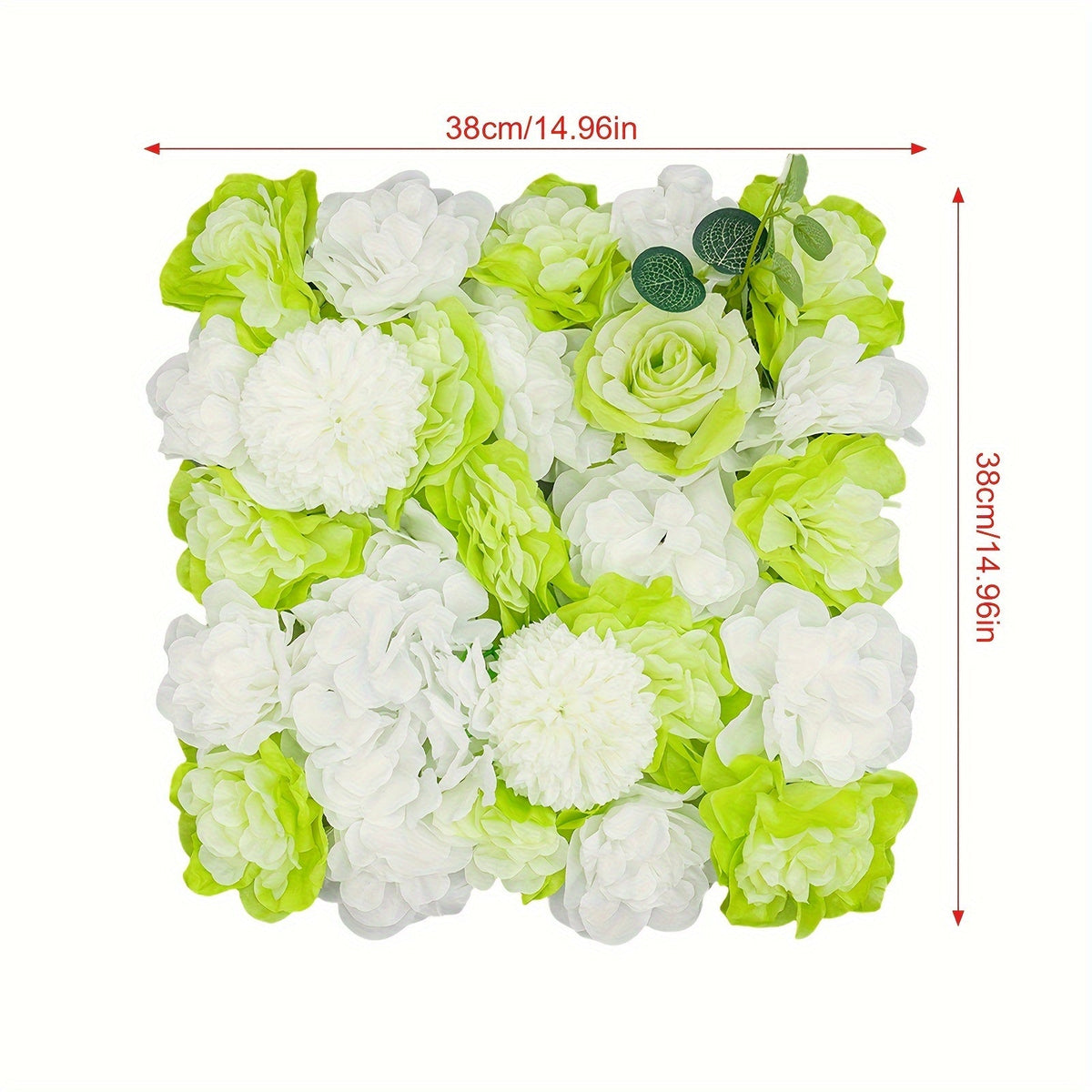 [Flowers Wall Panel] 3D Flowers Wall Panel 15 * 15in Artificial Flower Wall Background Silk Rose Mat