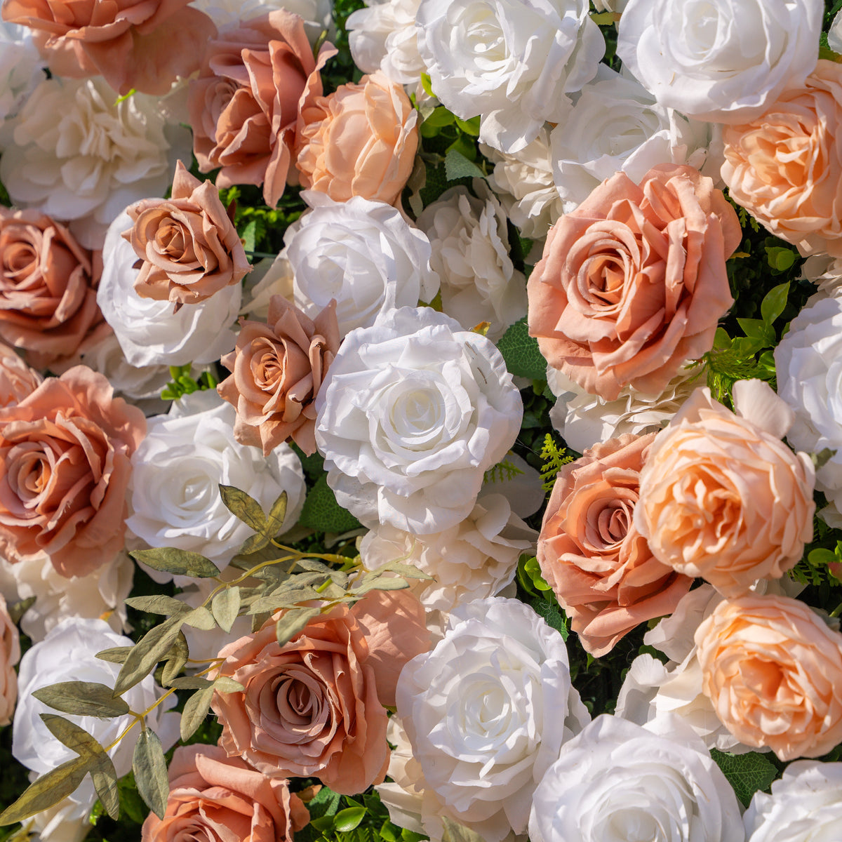 Elara: 3D Champagne & White Silk Rose Roll-Up Curtain Floral Wall Backdrop for Wedding Party & Event Decor(Delivery in 5-7 Days Only USA)) Free Shipping