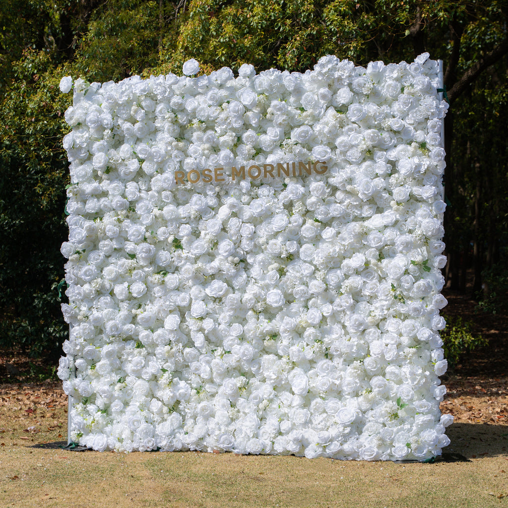 Felicity：5D Fabric Artificial rolling up curtain flower wall (Ready to ship) Free Shipping