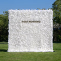 Hilton： Pure White Feather Flower Wall - 5D Fabric Backdrop for Wedding Birthday Party Event Decoration Free Shipping