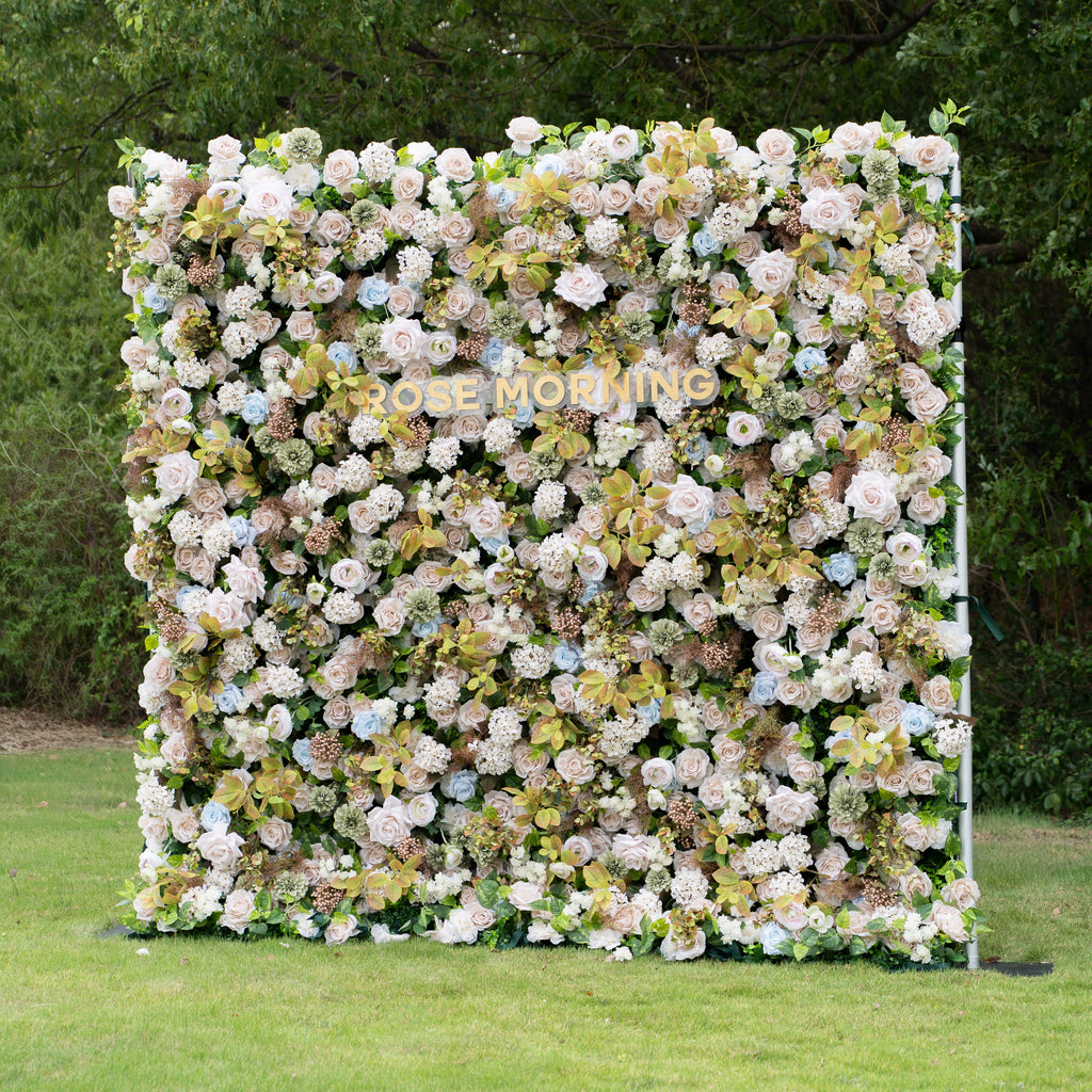 July：5D Fabric Artificial rolling up curtain flower wall (Ready to ship-Only USA) Free Shipping